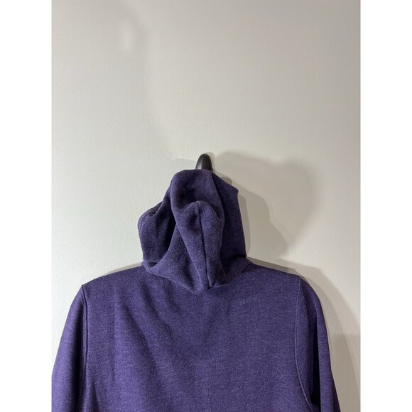 J.Crew Sherpa Lined Zip Hoodied Full Zip Sweatshirt Womens XL  Purple - Picture 8 of 11